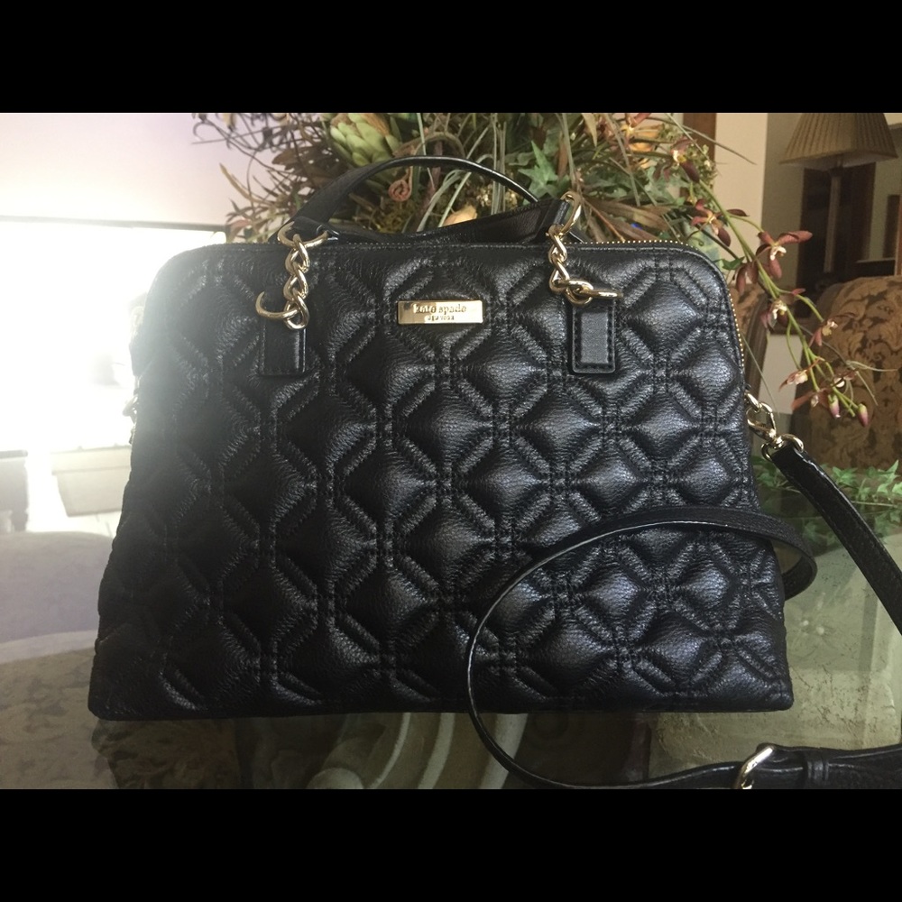 Kate Spade black quilted handbag